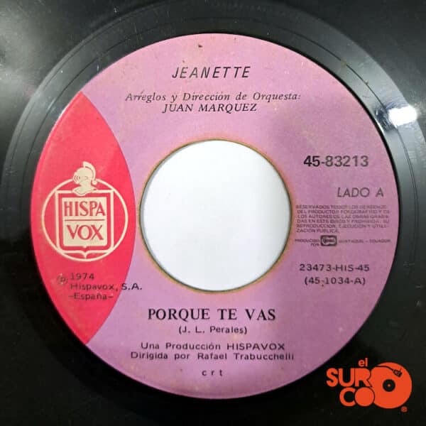 Jeanette - Porque Te Vas / Seguiré Amando Vinilo