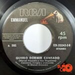 Disco de Vinilo Emmanuel - Este Terco Corazón / Quiero Dormir Cansado Vinyl Record