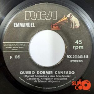 Disco de Vinilo Emmanuel - Este Terco Corazón / Quiero Dormir Cansado Vinyl Record