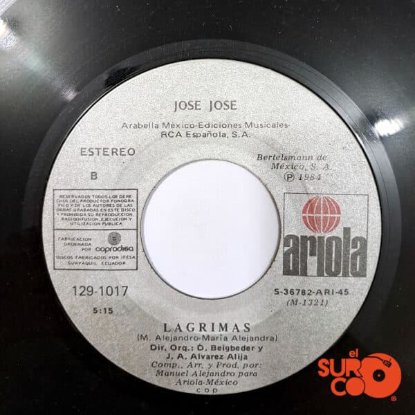 Disco de Vinilo José José - He Renunciado A Ti / Lágrimas Vinyl Record