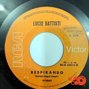 Disco de Vinilo Lucio Battisti - Respirando / De Nuevo Tu Vinyl Record