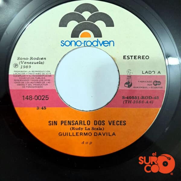 Guillermo Dávila - Sin Pensarlo Dos Veces / Tonterías Vinilo