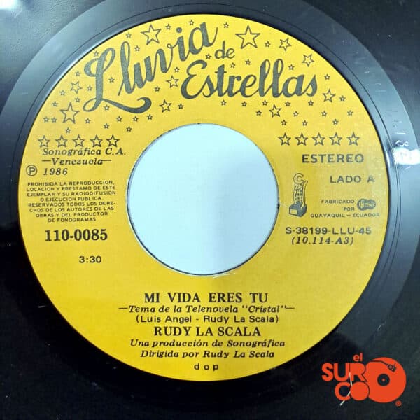 Disco de Vinilo Rudy La Scala - Mi Vida Eres Tu / Volvamos A Vivir Vinyl Record