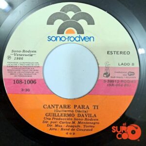 Disco de Vinilo Guillermo Dávila - Enamorandome Más De Ti / Cantaré Para Ti Vinyl Record