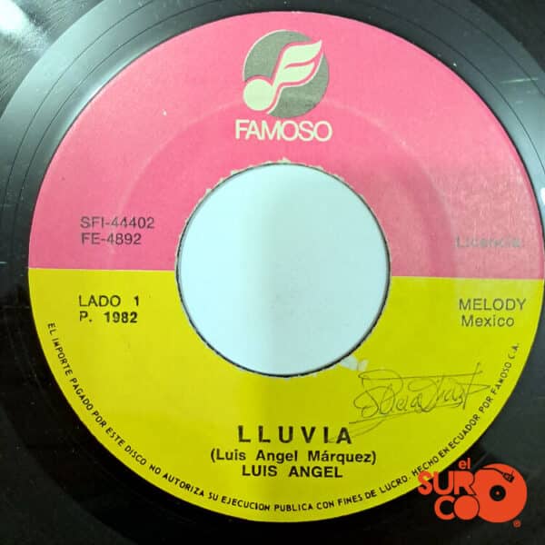 Disco de Vinilo Luis Angel - Lluvia / Súbete A Una Estrella Vinyl Record