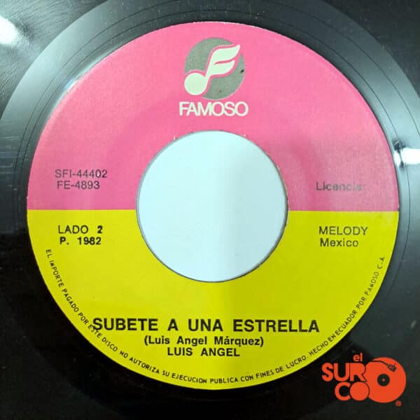 Disco de Vinilo Luis Angel - Lluvia / Súbete A Una Estrella Vinyl Record