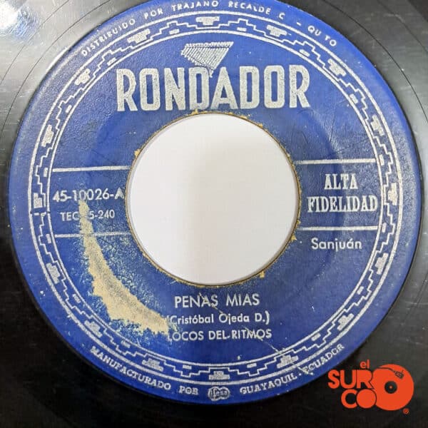 Disco de Vinilo Los Locos Del Ritmo - Sangre Ecuatoriana / Penas Mías Vinyl Record