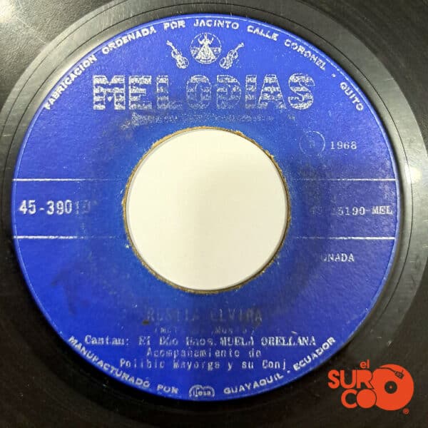Disco de Vinilo Hermanos Muela Orellana - Rosita Elvira / Triste Vida Vinyl Record