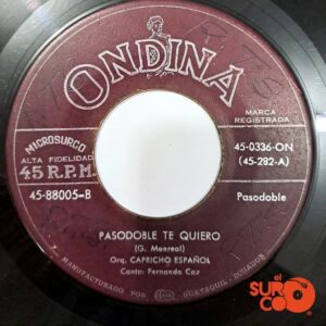 Disco de Vinilo Orquesta Capricho Español - Pasodoble Te Quiero / La Leyenda Del Beso Vinyl Record
