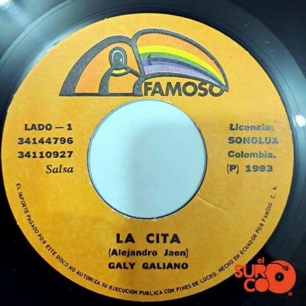 Disco de Vinilo Galy Galiano - La Cita / Que Te Aleja De Mi Vinyl Record