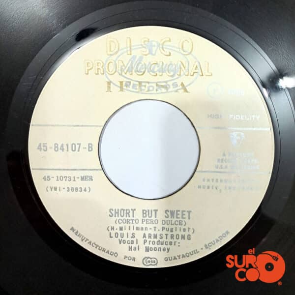 Disco de Vinilo Louis Armstrong - The Circle Of Your Arms / Short But Sweet (Promocional) Vinyl Record