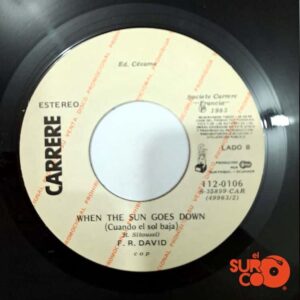 Disco de Vinilo F.R David - Words / When The Sun Goes Down (Promocional) Vinyl Record