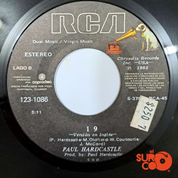 Disco de Vinilo Paul Hardcastle - 19 (Versión Español) / 19 (Versión Inglés) Vinyl Record