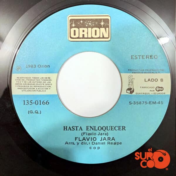 Disco de Vinilo Flavio Jara - Donde Está El Amor / Hasta Enloquecer Vinyl Record