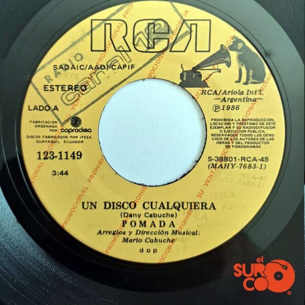 Disco de Vinilo Pomada - Un Disco Cualquiera / Mujer De Los Mil Dias (Promocional) Vinyl Record