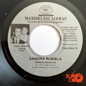 Disco de Vinilo Máximo Escaleras - La Reina De Mis Amores / Sandra Rubiela Vinyl Record
