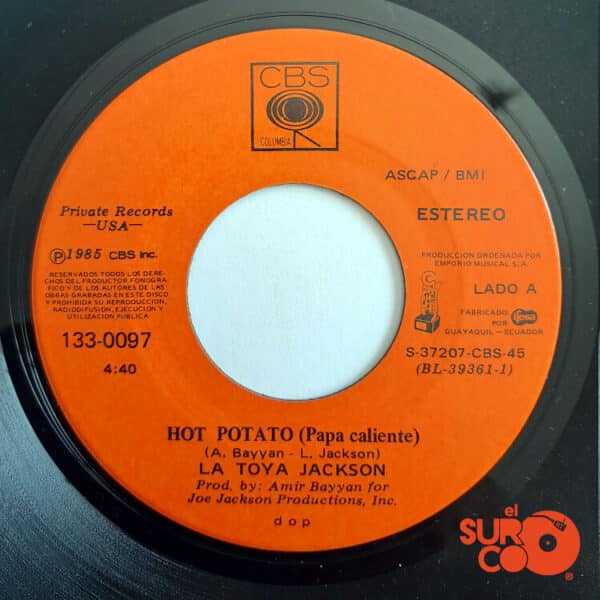 La Toya Jackson - Hot Potato / Think Twice Vinilo