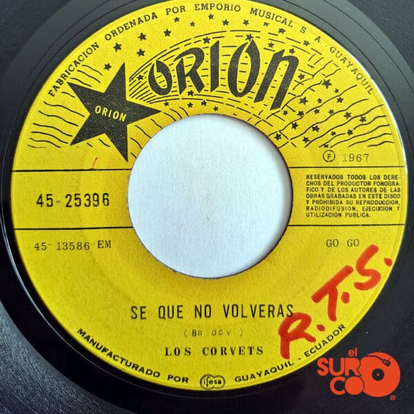 Disco de Vinilo Los Corvets - Sé Que No Volverás / Visión De Otoño Vinyl Record