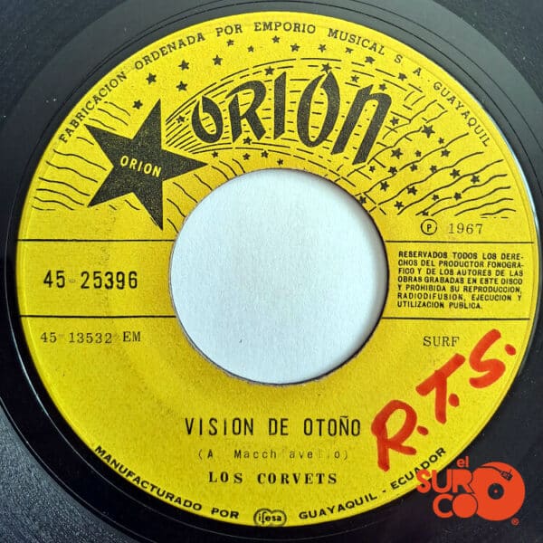 Disco de Vinilo Los Corvets - Sé Que No Volverás / Visión De Otoño Vinyl Record