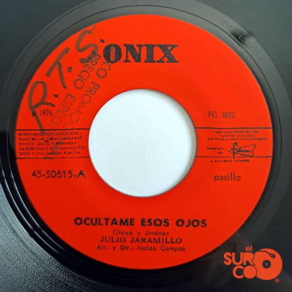 Disco de Vinilo Julio Jaramillo - Ocúltame Esos Ojos / Mi Lucía Vinyl Record
