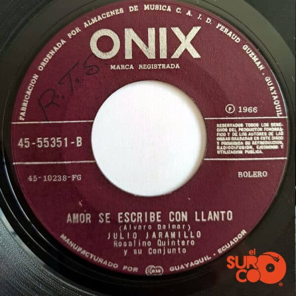 Disco de Vinilo Julio Jaramillo - Confesión Al Señor / Amor Se Escribe Con Llanto Vinyl Record