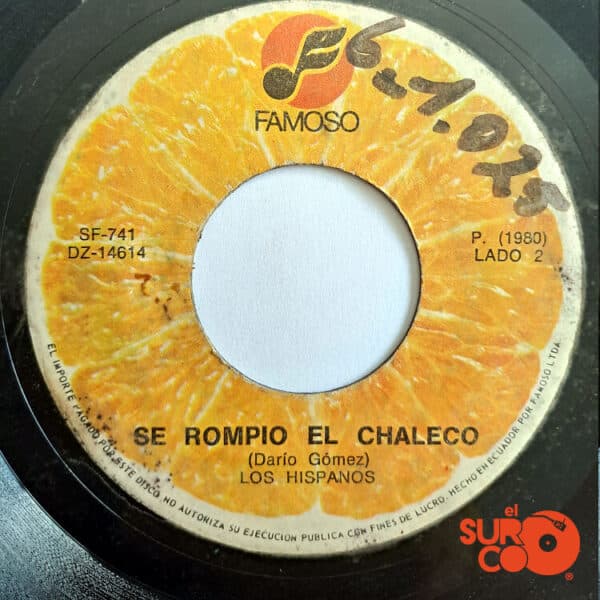 Disco de Vinilo Los Hispanos - La Cobija / Se Rompió El Chaleco Vinyl Record