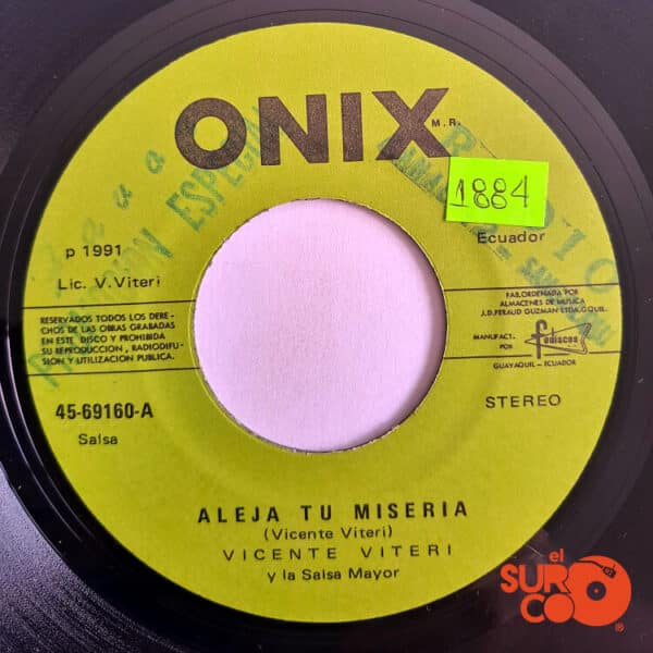 Disco de Vinilo Vicente Viteri - Aleja Tu Miseria / Tu Boquita Rica Vinyl Record