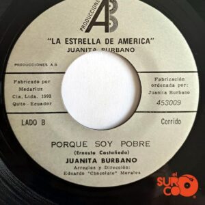 Disco de Vinilo Juanita Burbano - Lejos De Ti Mi Vida / Porque Soy Pobre Vinyl Record