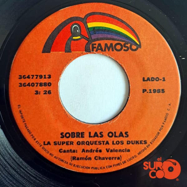 Disco de Vinilo Super Orquesta Los Dukes - Sobre Las Olas / Un Poquito De Tu Amor Vinyl Record