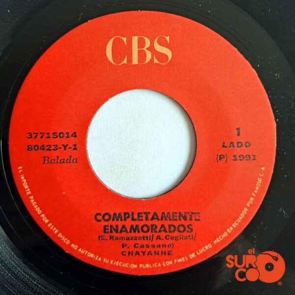 Disco de Vinilo Chayanne - Completamente Enamorados / Simón Sez Vinyl Record