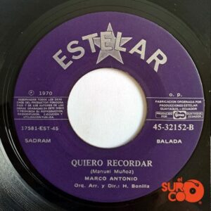 Disco de Vinilo Marco Antonio - Solamente Yo / Quiero Recordar Vinyl Record