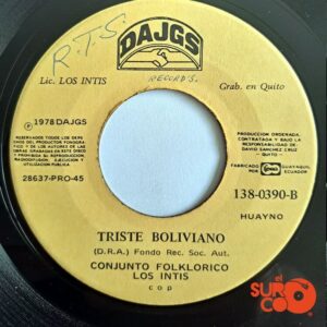 Disco de Vinilo Conjunto Folklórico Los Intis - Canción Y Huayno / Triste Boliviano Vinyl Record