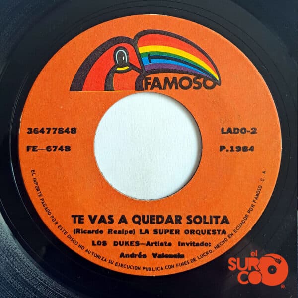 Disco de Vinilo Super Orquesta Los Dukes - Mentiras / Te Vas A Quedar Solita Vinyl Record