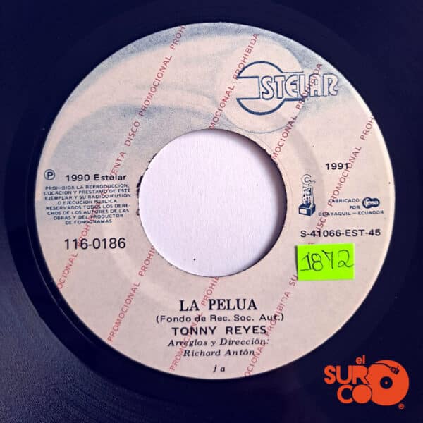 Disco de Vinilo Tonny Reyes - La Pelua / Tieta (Promocional) Vinyl Record