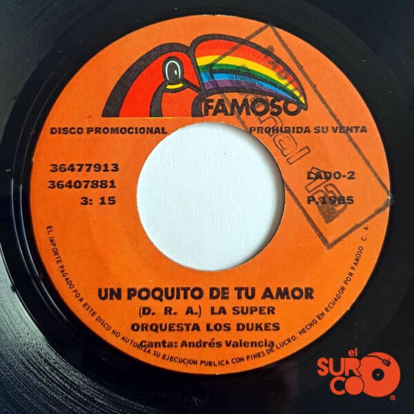 Disco de Vinilo Super Orquesta Los Dukes - Sobre Las Olas / Un Poquito De Tu Amor Vinyl Record