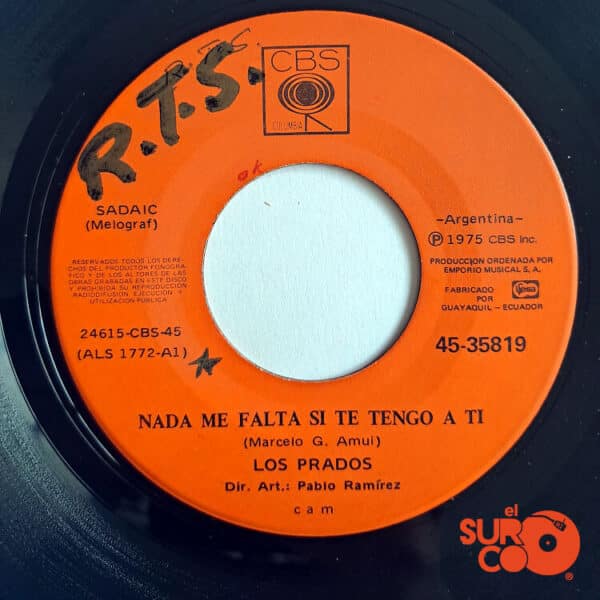 Disco de Vinilo Los Prados - Nada Me Falta Si Te Tengo A Ti / Vendrás… Yo Sé Que Vendrás Vinyl Record