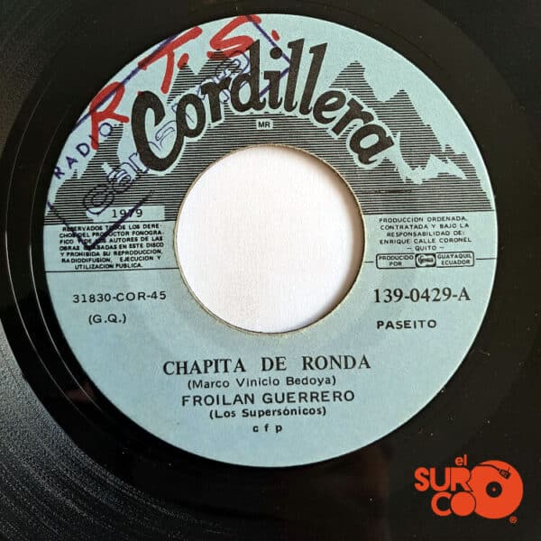 Disco de Vinilo Froilán Guerrero - Chapita De Ronda / Ven Quiteñita Vinyl Record
