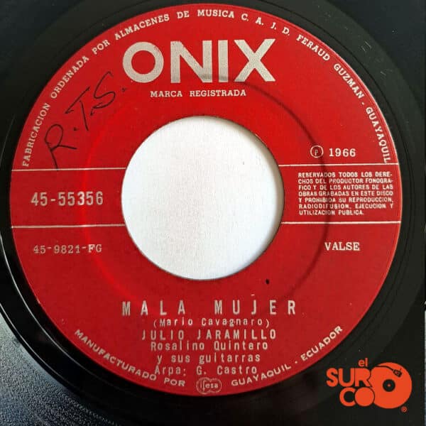 Disco de Vinilo Julio Jaramillo - Mala Mujer / Ya No Sufras Vinyl Record