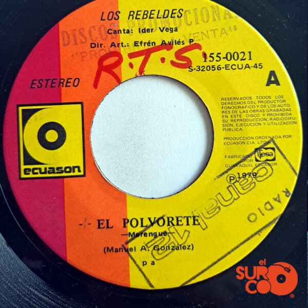 Disco de Vinilo Los Rebeldes - El Polvorete / Tu Recompensa Vinyl Record