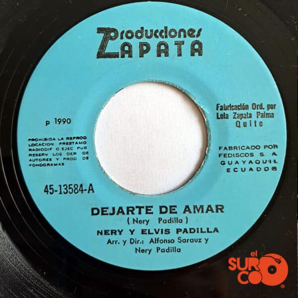 Disco de Vinilo Nery Padilla - Dejarte De Amar / Pasitos Para Bailar Vinyl Record