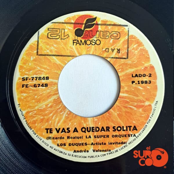 Disco de Vinilo Super Orquesta Los Dukes - Mentiras / Te Vas A Quedar Solita Vinyl Record