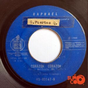 Disco de Vinilo Raphael - Corazón, Corazón / Dos Palomitas Vinyl Record