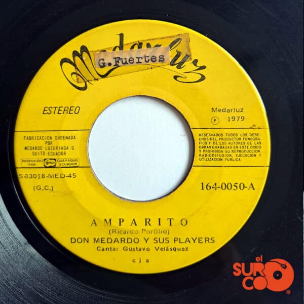 Disco de Vinilo Don Medardo Y Sus Players - Amparito / El Polvorete Vinyl Record