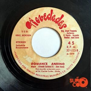 Disco de Vinilo Dúo Hermanas Moncada - Llorar, Llorar / Romance Andino Vinyl Record
