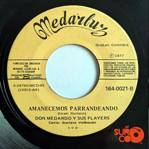 Disco de Vinilo Don Medardo Y Sus Players - La Luna Y El Pescador / Amanecemos Parrandeando Vinyl Record