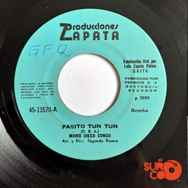Disco de Vinilo Mario Diego Congo - Pasito Tun Tun / La Cosecha Vinyl Record