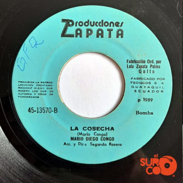 Disco de Vinilo Mario Diego Congo - Pasito Tun Tun / La Cosecha Vinyl Record