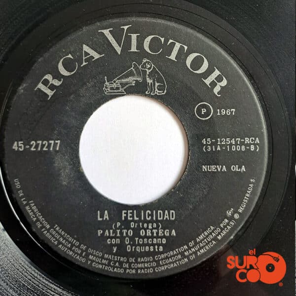 Disco de Vinilo Palito Ortega - La Felicidad / Digan Lo Que Digan Vinyl Record