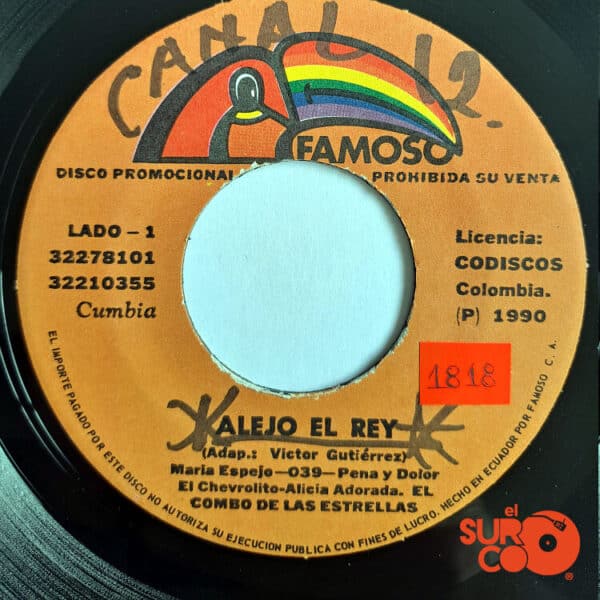 Disco de Vinilo El Combo De Las Estrellas - Alejo El Rey / Por Eso Canto Triste Vinyl Record