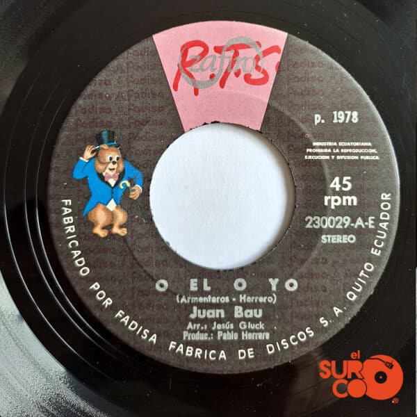 Disco de Vinilo Juan Bau - O El O Yo / Acaríciame Vinyl Record